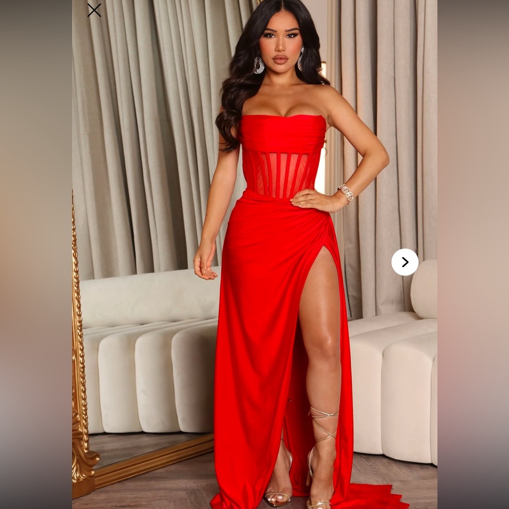 Elegant Red Evening Gown